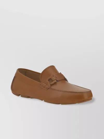 FERRAGAMO ORNAMENT DETAILING DRIVER LOAFERS