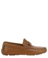 Ferragamo Brown Loafers With Ganicini Plaque On The Front In Leather Man In Brown