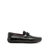 Ferragamo Leather Penny Loafers In Multi