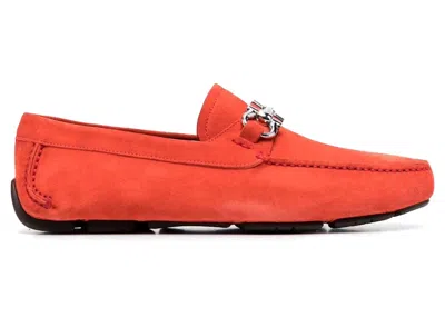 Pre-owned Ferragamo Ornament Driver Sneakers In Red