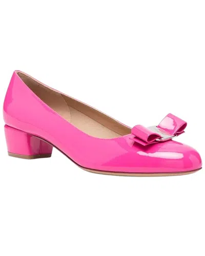 Ferragamo Ornament Leather Pump In Pink