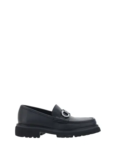Ferragamo Mocassin Avec Ornement Gancini Noir Taille 44 In Black