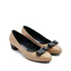 Ferragamo Bow-detail Pumps In Brown