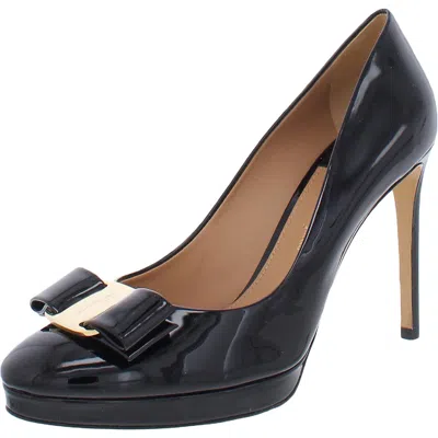 Ferragamo Osimo Womens Patent Leather Stilettos Pumps In Multi