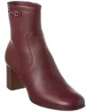 Ferragamo Otello Leather Bootie In Red