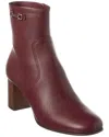 Ferragamo Otello Leather Bootie In Red