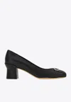 Ferragamo Women's Otilia 55 Gancini Round Toe Pumps In Black