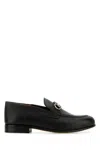 Ferragamo Gancini Logo Buckle Leather Mules