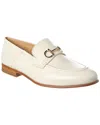 Ferragamo Woman Mule Loafer With Gancini Ornament In White