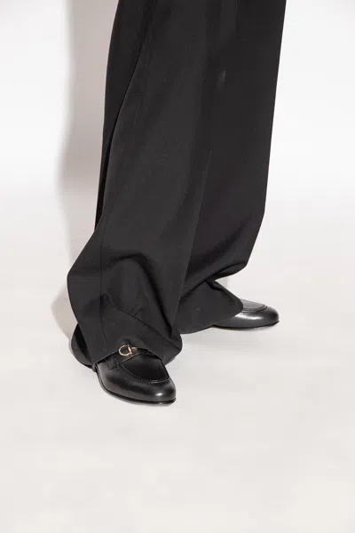 Ferragamo ‘ottone' Leather Shoes In Black