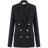Ferragamo Double Breasted Wool Blazer In Black
