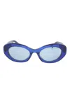 Ferragamo Oval-frame Sunglasses