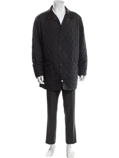 Pre-owned Ferragamo Overcoat In Gray
