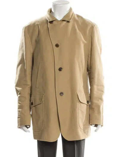 Pre-owned Ferragamo Overcoat In Neutral