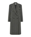 Ferragamo Oversize Chevron Coat In Gray