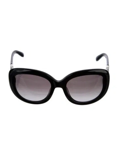 Pre-owned Ferragamo Oversize Gradient Sunglasses In Black