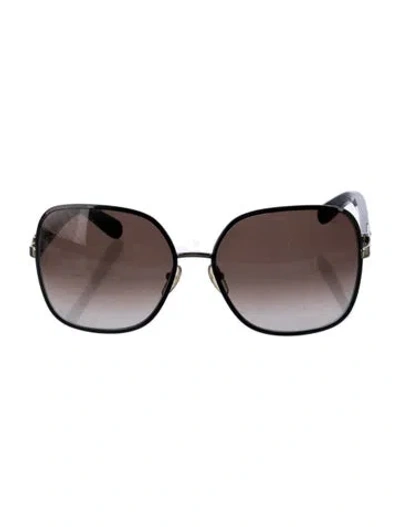 Pre-owned Ferragamo Oversize Gradient Sunglasses In Black