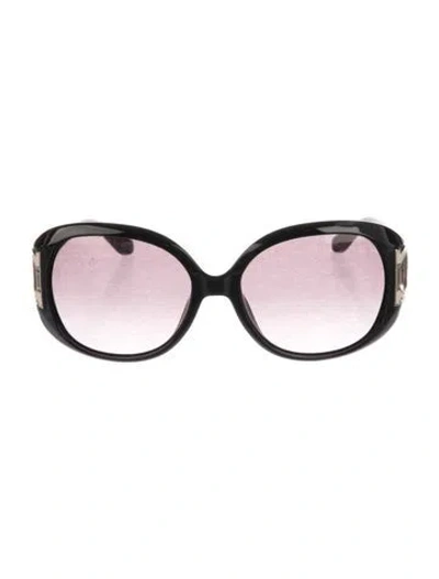 Pre-owned Ferragamo Oversize Gradient Sunglasses In Black