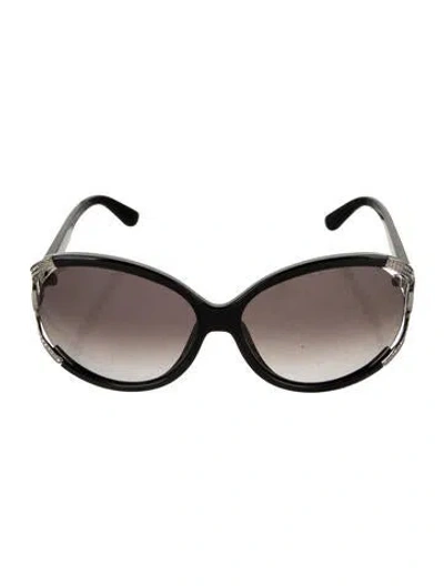 Pre-owned Ferragamo Oversize Gradient Sunglasses In Black