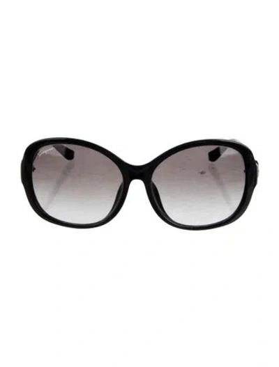 Pre-owned Ferragamo Oversize Gradient Sunglasses In Black