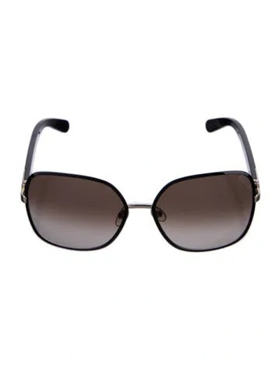 Pre-owned Ferragamo Oversize Gradient Sunglasses In Black