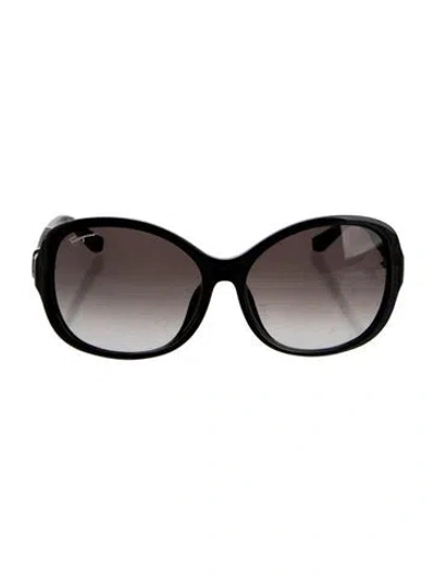 Pre-owned Ferragamo Oversize Gradient Sunglasses In Black