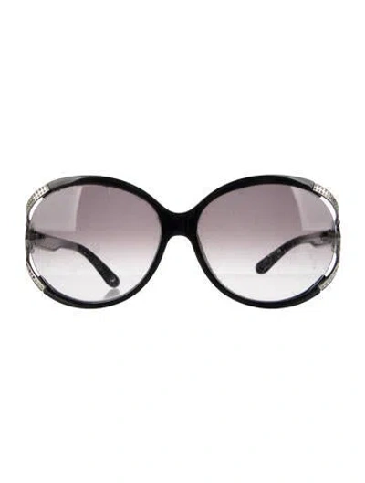 Pre-owned Ferragamo Oversize Gradient Sunglasses In Black