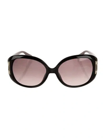 Pre-owned Ferragamo Oversize Gradient Sunglasses In Black