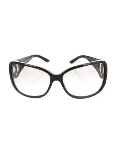 Pre-owned Ferragamo Oversize Gradient Sunglasses In Black