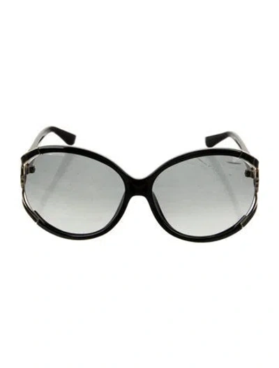 Pre-owned Ferragamo Oversize Gradient Sunglasses In Black