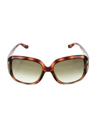 Pre-owned Ferragamo Oversize Gradient Sunglasses In Brown