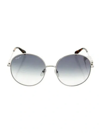 Pre-owned Ferragamo Oversize Gradient Sunglasses In Brown
