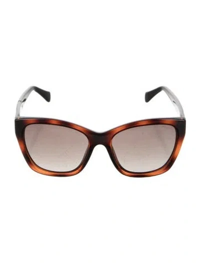 Pre-owned Ferragamo Oversize Gradient Sunglasses In Brown