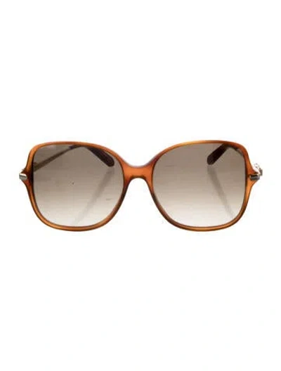 Pre-owned Ferragamo Oversize Gradient Sunglasses In Brown