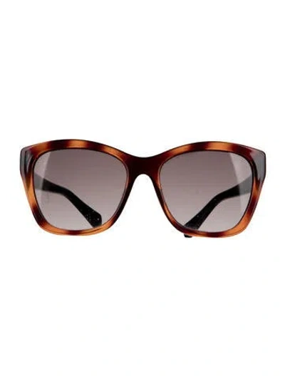 Pre-owned Ferragamo Oversize Gradient Sunglasses In Brown