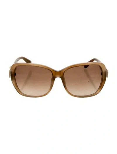 Pre-owned Ferragamo Oversize Gradient Sunglasses In Brown