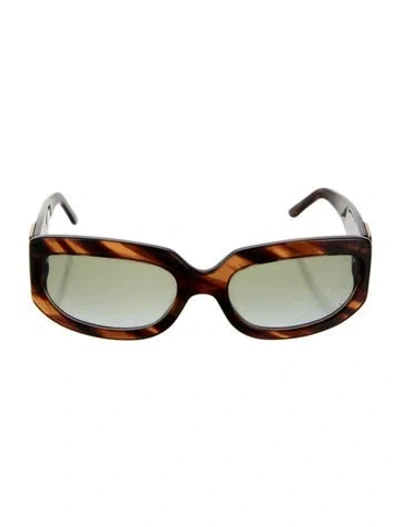 Pre-owned Ferragamo Oversize Gradient Sunglasses In Brown