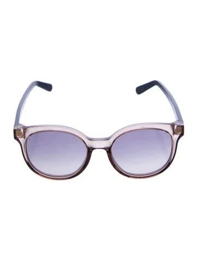 Pre-owned Ferragamo Oversize Gradient Sunglasses In Clear/neutrals/purple