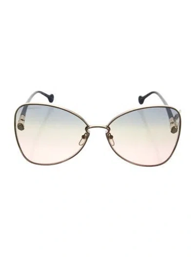 Pre-owned Ferragamo Oversize Gradient Sunglasses In Multi