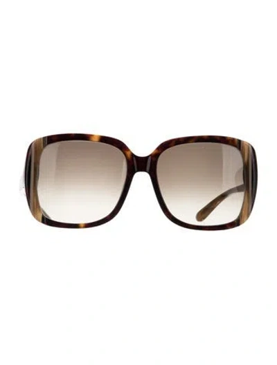 Pre-owned Ferragamo Oversize Gradient Sunglasses In Neutrals