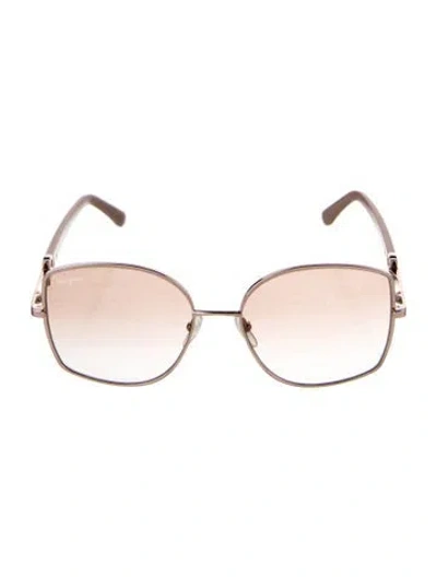 Pre-owned Ferragamo Oversize Gradient Sunglasses In Pink