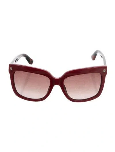Pre-owned Ferragamo Oversize Gradient Sunglasses In Red