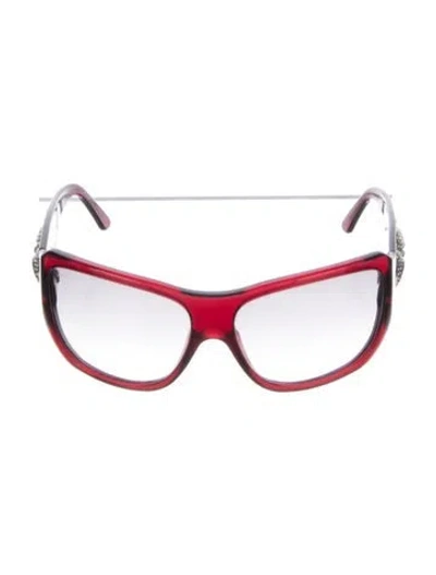 Pre-owned Ferragamo Oversize Gradient Sunglasses In Red