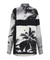 Ferragamo Oversize Shirt With Trinidad Print In Multi