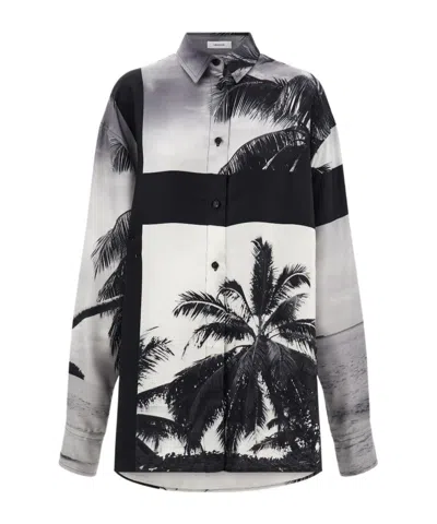 FERRAGAMO OVERSIZE SHIRT WITH TRINIDAD PRINT