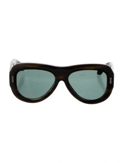Pre-owned Ferragamo Oversize Tinted Sunglasses In Brown