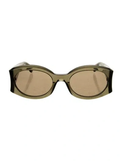 Pre-owned Ferragamo Oversize Tinted Sunglasses In Green