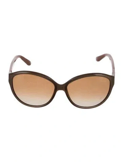 Pre-owned Ferragamo Oversize Tinted Sunglasses In Neutrals