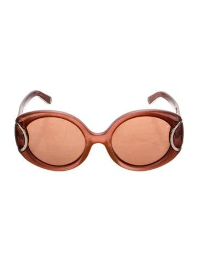 Pre-owned Ferragamo Oversize Tinted Sunglasses In Pink