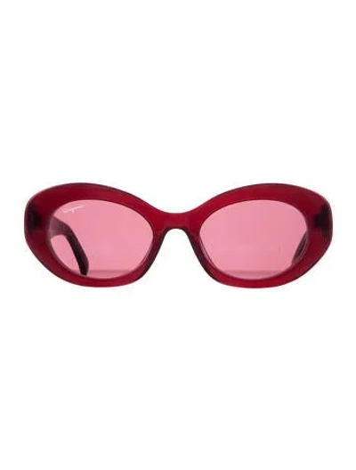 Pre-owned Ferragamo Oversize Tinted Sunglasses In Red